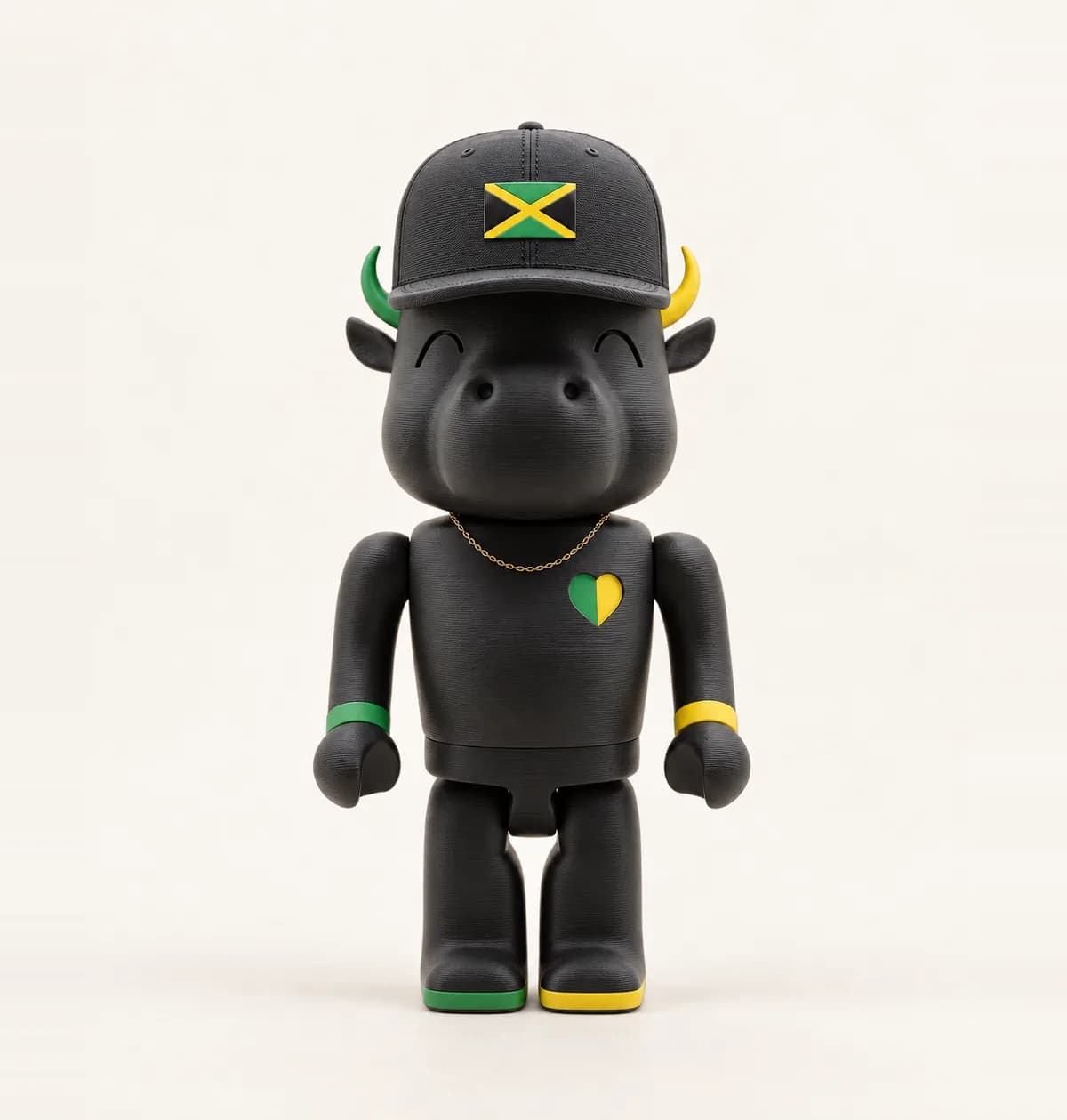 Obsidian Black Jamaican Heart (No.1)