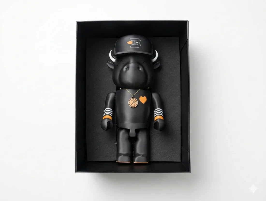 A custom Happi Buffalo seated in its foam-lined box