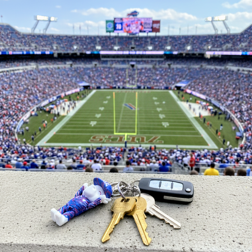 Buffalo Zubaz-Inspired Keychain