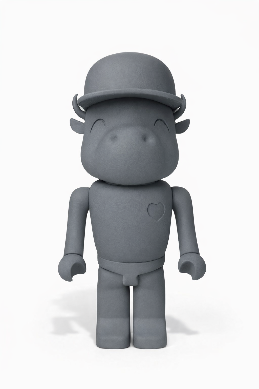 Matte gray Buffalo Creative Signature sculptural collectible with minimalist form